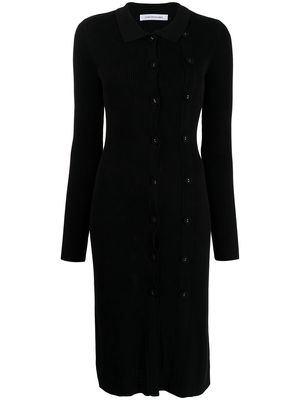 Christopher Esber double-button knit dress - Black