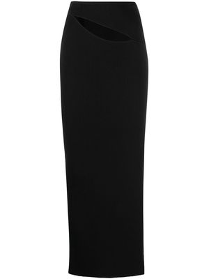 Christopher Esber high-waisted slit-detail skirt - Black