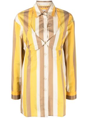 Christopher Esber long-sleeve striped blouse - Yellow