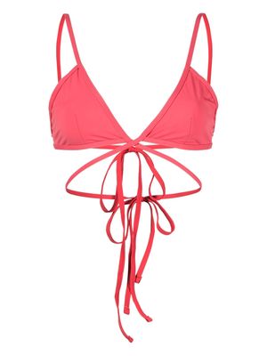 Christopher Esber Looped Tie bikini top - Pink