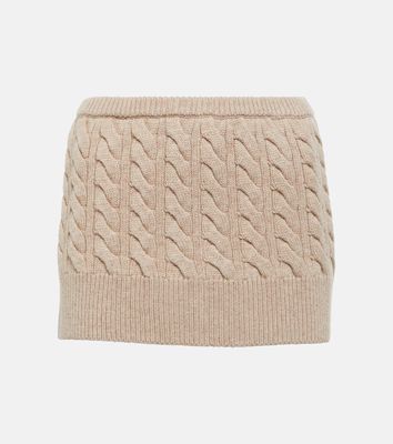 Christopher Esber Low-rise wool and cashmere miniskirt