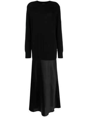 Christopher Esber Monument layered cashmere dress - Black