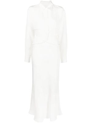 Christopher Esber panelled silk maxi dress - White