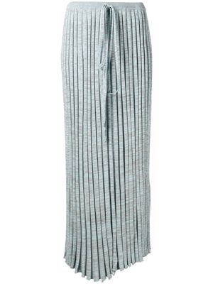 Christopher Esber pleated tie-waist maxi skirt - Blue