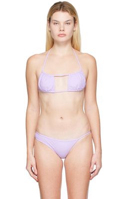 Christopher Esber Purple Asymmetric Bikini Bottoms