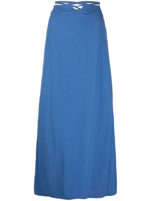Christopher Esber rear-tie fastening waist skirt - Blue