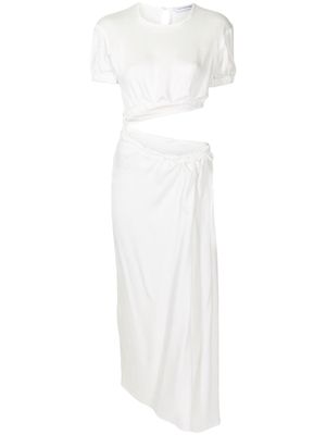 Christopher Esber rolled up cut-out dress - White