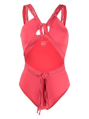 Christopher Esber Rouleaux Disconnect swimsuit - Pink