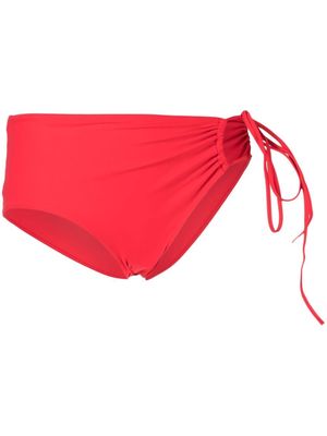 CHRISTOPHER ESBER ruched side tie bikini briefs - Red