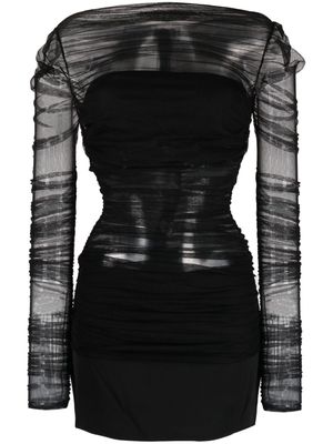 Christopher Esber Semblance tulle overlay minidress - Black