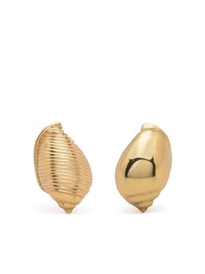 Christopher Esber shell mismatch stud earrings - Gold