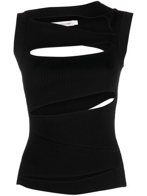 Christopher Esber sleeveless cut-out detail top - Black