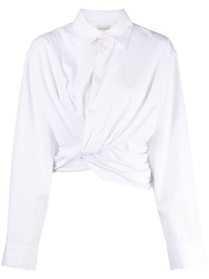 Christopher Esber Tempest twist-detail cotton shirt - White
