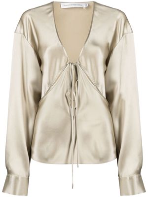 Christopher Esber Triquetra silk blouse - Neutrals