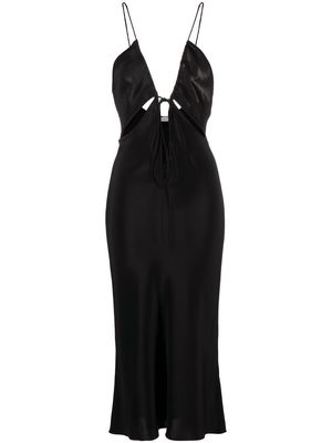 Christopher Esber Triquetra silk midi dress - Black