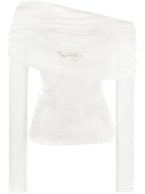 Christopher Esber Veiled silk blouse - White