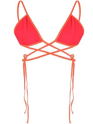 Christopher Esber wrap-around style bikinit op - Red