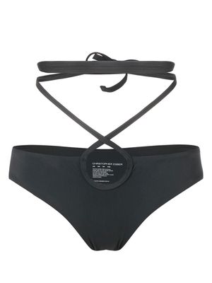 Christopher Esber wrap-design bikini bottoms - Grey