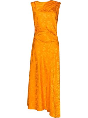 Christopher John Rogers jacquard midi dress - Yellow