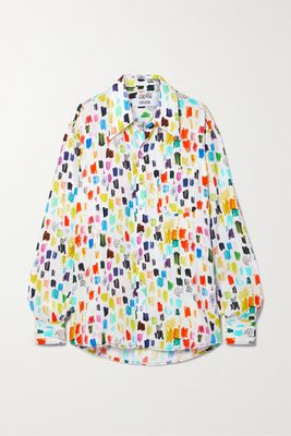 Christopher John Rogers - Marker Test Printed Georgette Shirt - White