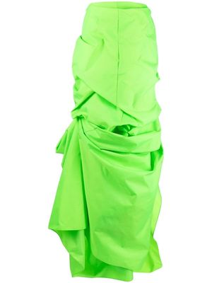 Christopher John Rogers ruched maxi skirt - Green