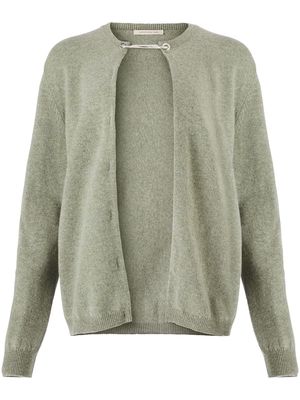 Christopher Kane Balmoral Trigger Hook cardigan - SAGE GREEN