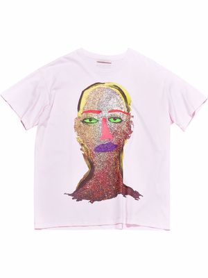 Christopher Kane Brat face print T-shirt - Pink