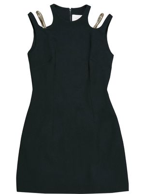 Christopher Kane chain shoulder cut-out dress - Black
