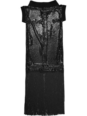 Christopher Kane chainmail fringe dress - Black