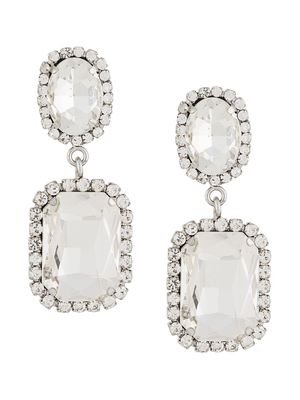 Christopher Kane crystal stone earrings - Silver