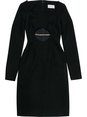 Christopher Kane cut-out chain-detail mini dress - Black