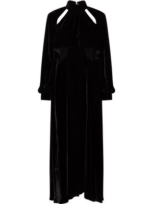 Christopher Kane cut-out detail flared dress - Black