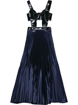 Christopher Kane cut-out pleated dress - Blue