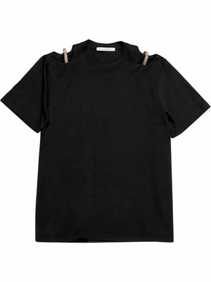 Christopher Kane cutout chain-detail T-shirt - Black