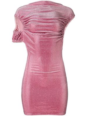 Christopher Kane drape-detail mini dress - Pink