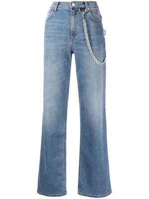 Christopher Kane embellished chain-link jeans - Blue