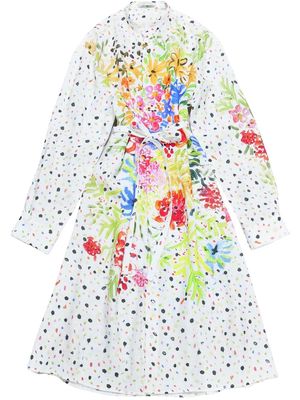 Christopher Kane floral-print shirtdress - White