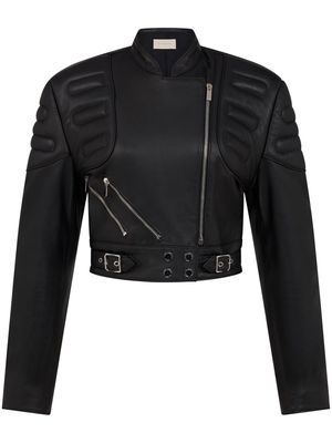 Christopher Kane Fresh Start leather biker jacket - BLACK