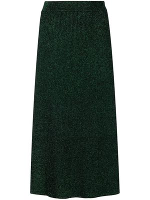 Christopher Kane glittery midi skirt - Green