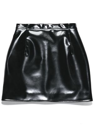 Christopher Kane glossy mini skirt - Black