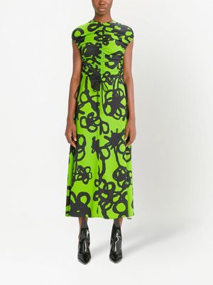 Christopher Kane graphic-print Ivy dress - Green