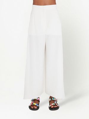 Christopher Kane high-waisted wide-leg trousers - White