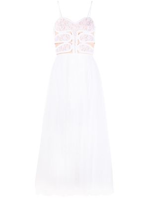Christopher Kane lace bodice tulle dress - White