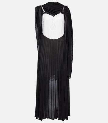 Christopher Kane Mrs Robinson lac-trimmed midi dress with cape