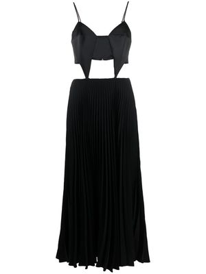 Christopher Kane pleated cut-out dress - Black