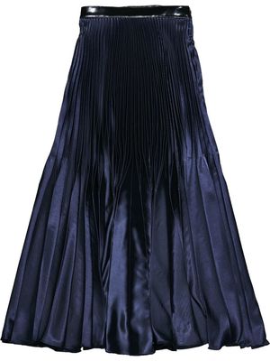 Christopher Kane pleated satin skirt - Blue
