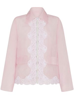Christopher Kane Pretty In Pink lace-trim jacket - BABY PINK
