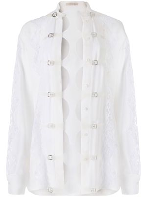Christopher Kane Secrets lace-trimmed blouse - White