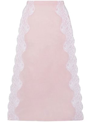Christopher Kane Sweet Spot lace-trim skirt - PINK