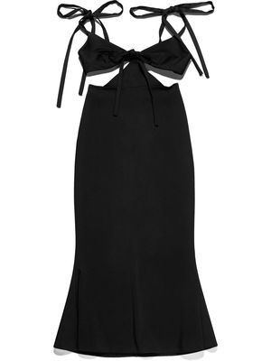 Christopher Kane tie-fastening cut-out dress - Black